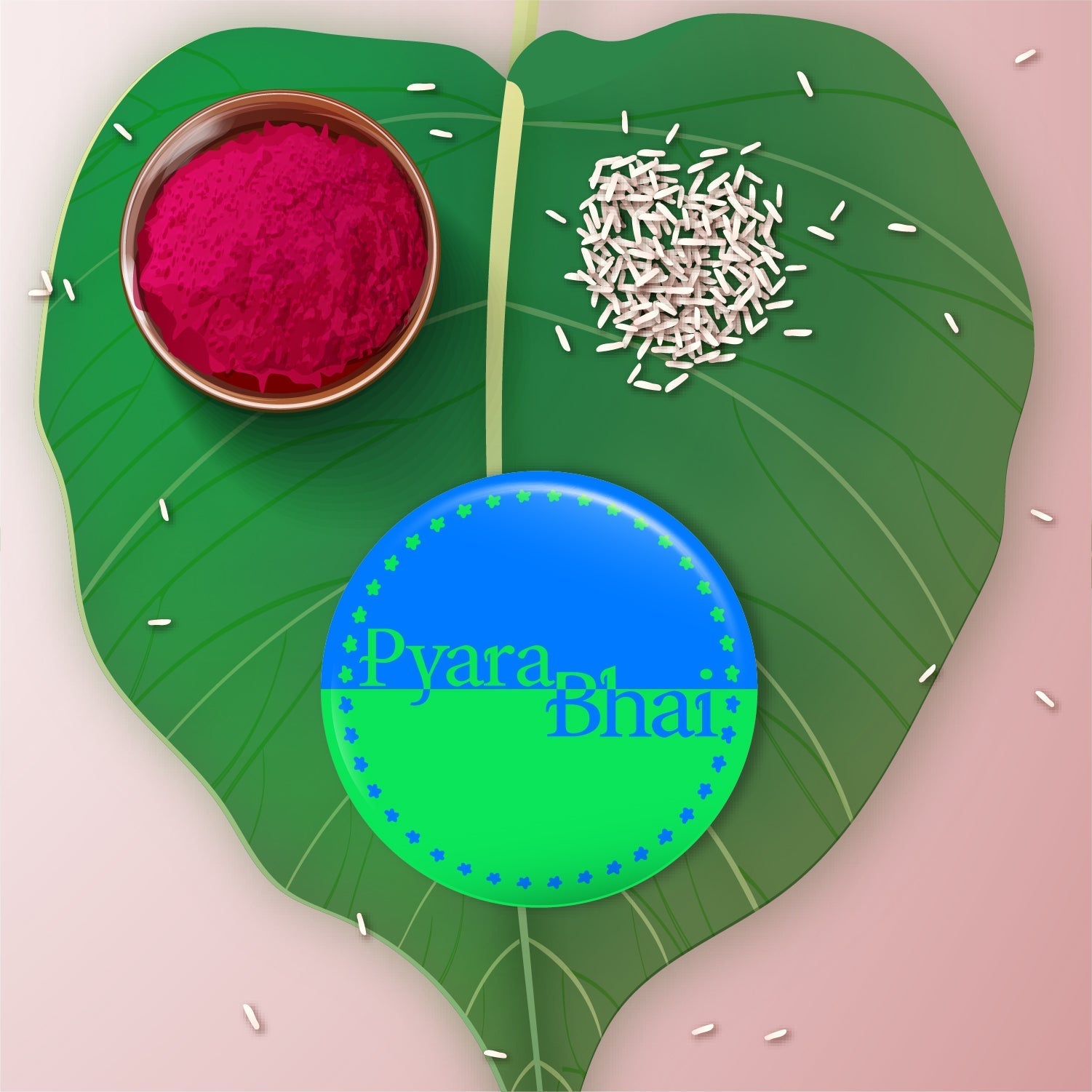 Indianvibez Pyara Bhai Metal Rakhi with Fridge Magnet - Kids Rakhi - Distacart