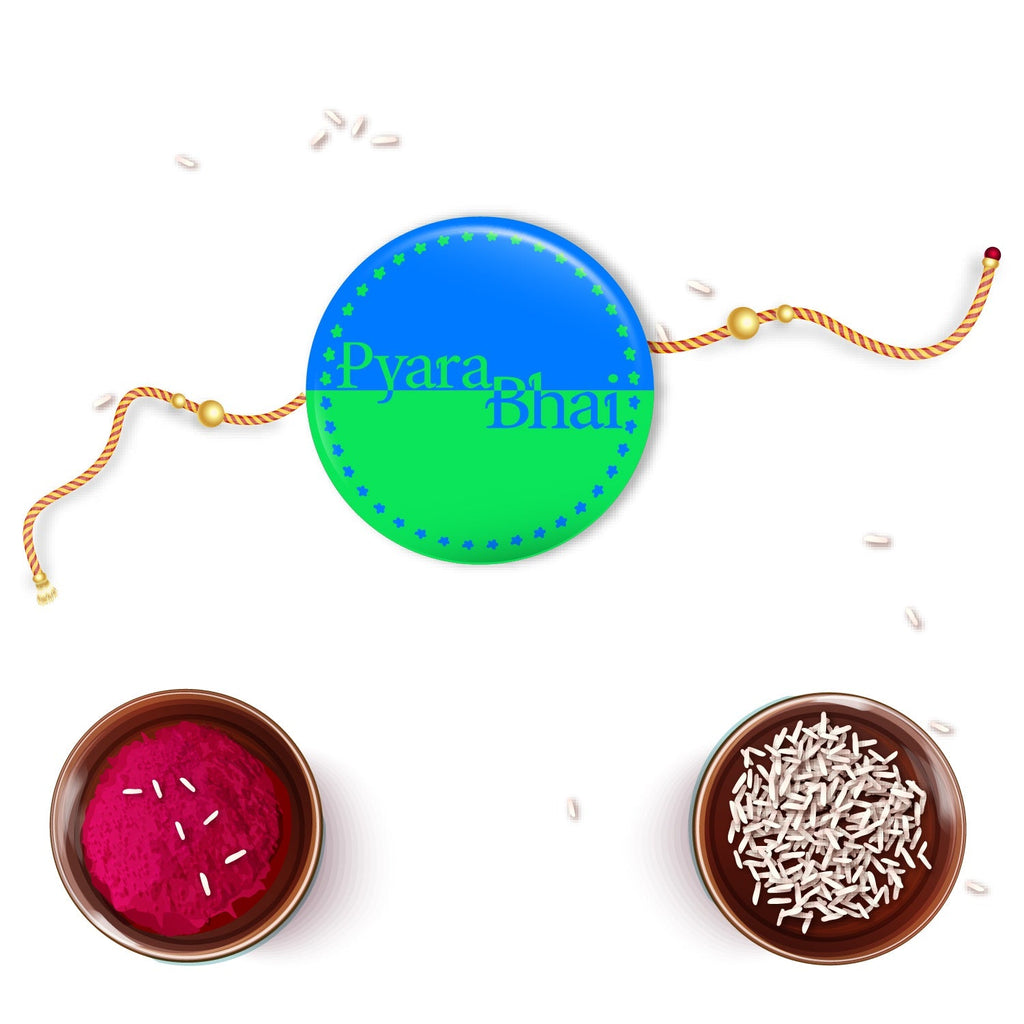 Indianvibez Pyara Bhai Metal Rakhi with Fridge Magnet - Kids Rakhi - Distacart