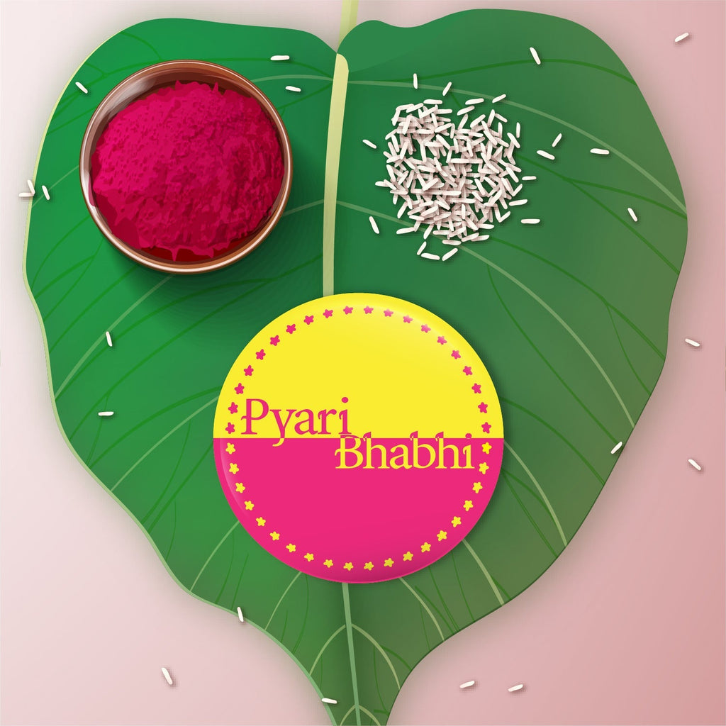 Indianvibez Pyari Bhabhi Metal Rakhi/Lumba with Fridge Magnet - Kids Rakhi - Distacart