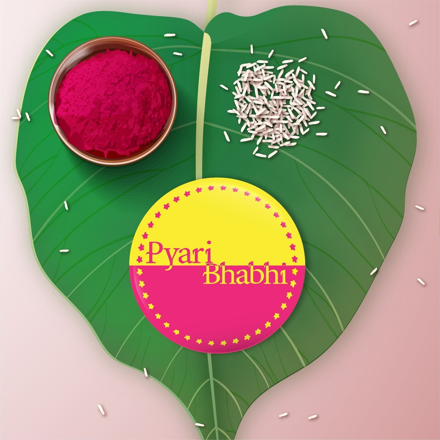 Indianvibez Pyari Bhabhi Metal Rakhi/Lumba with Fridge Magnet - Kids Rakhi - Distacart