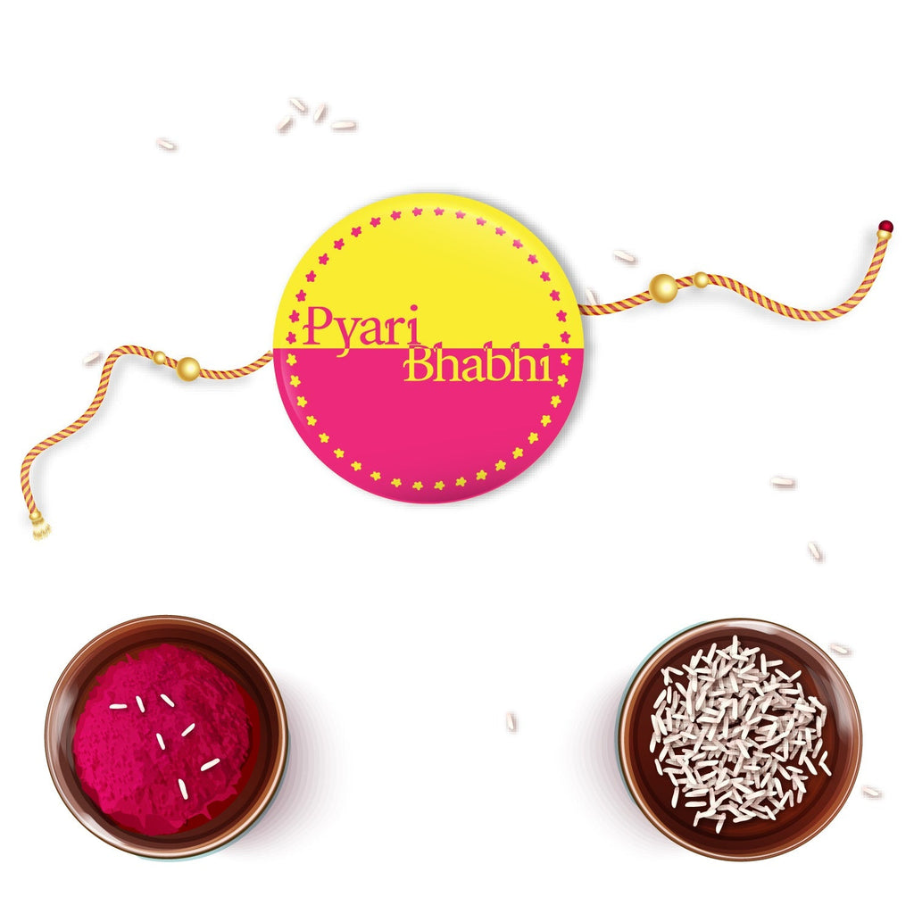 Indianvibez Pyari Bhabhi Metal Rakhi/Lumba with Fridge Magnet - Kids Rakhi - Distacart