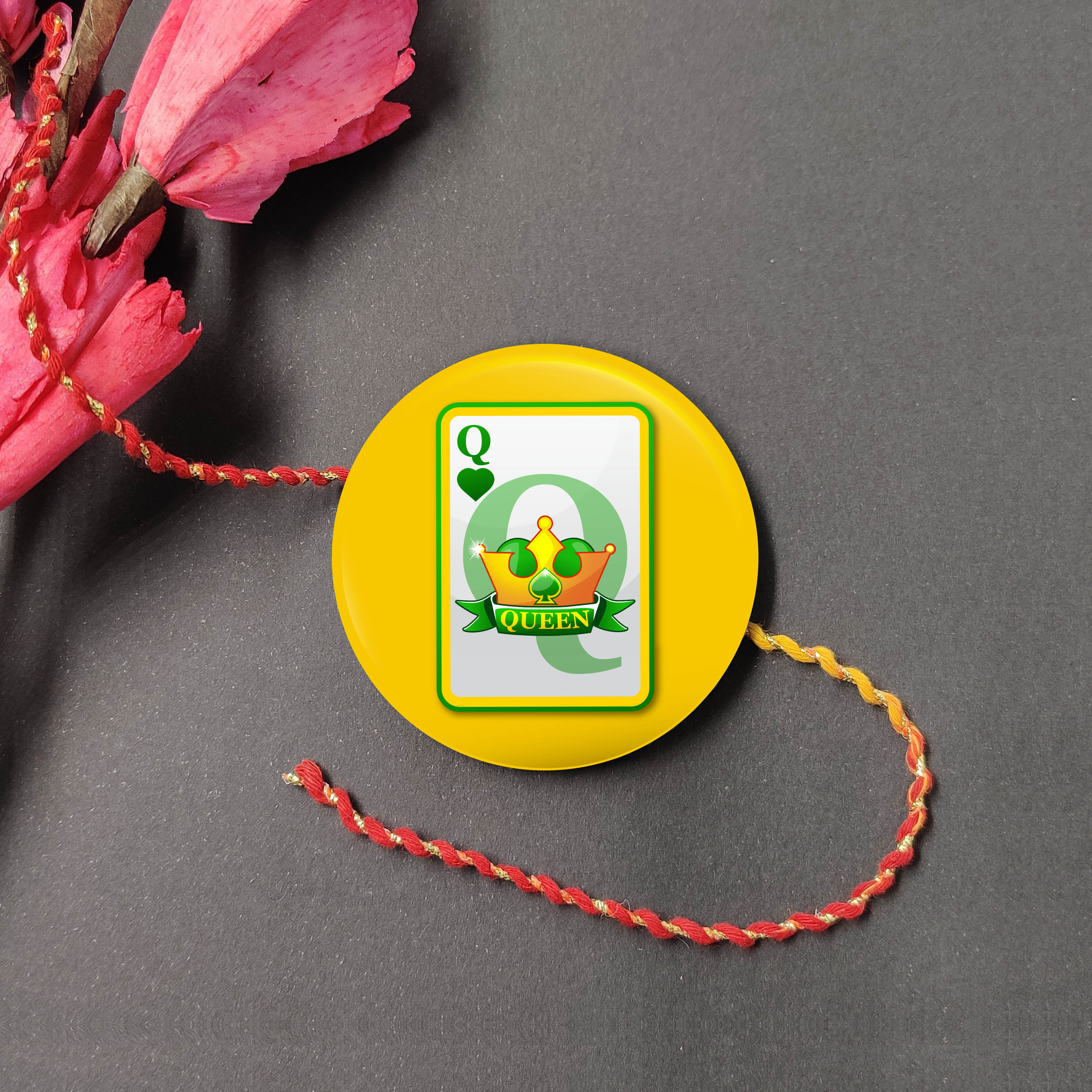 Indianvibez Queen Metal Rakhi/Lumba with Fridge Magnet - Kids Rakhi