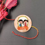 Indianvibez Happy Raksha Bandhan Metal Rakhi with Fridge Magnet - Kids Rakhi - Distacart