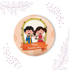 Indianvibez Happy Raksha Bandhan Metal Rakhi with Fridge Magnet - Kids Rakhi - Distacart