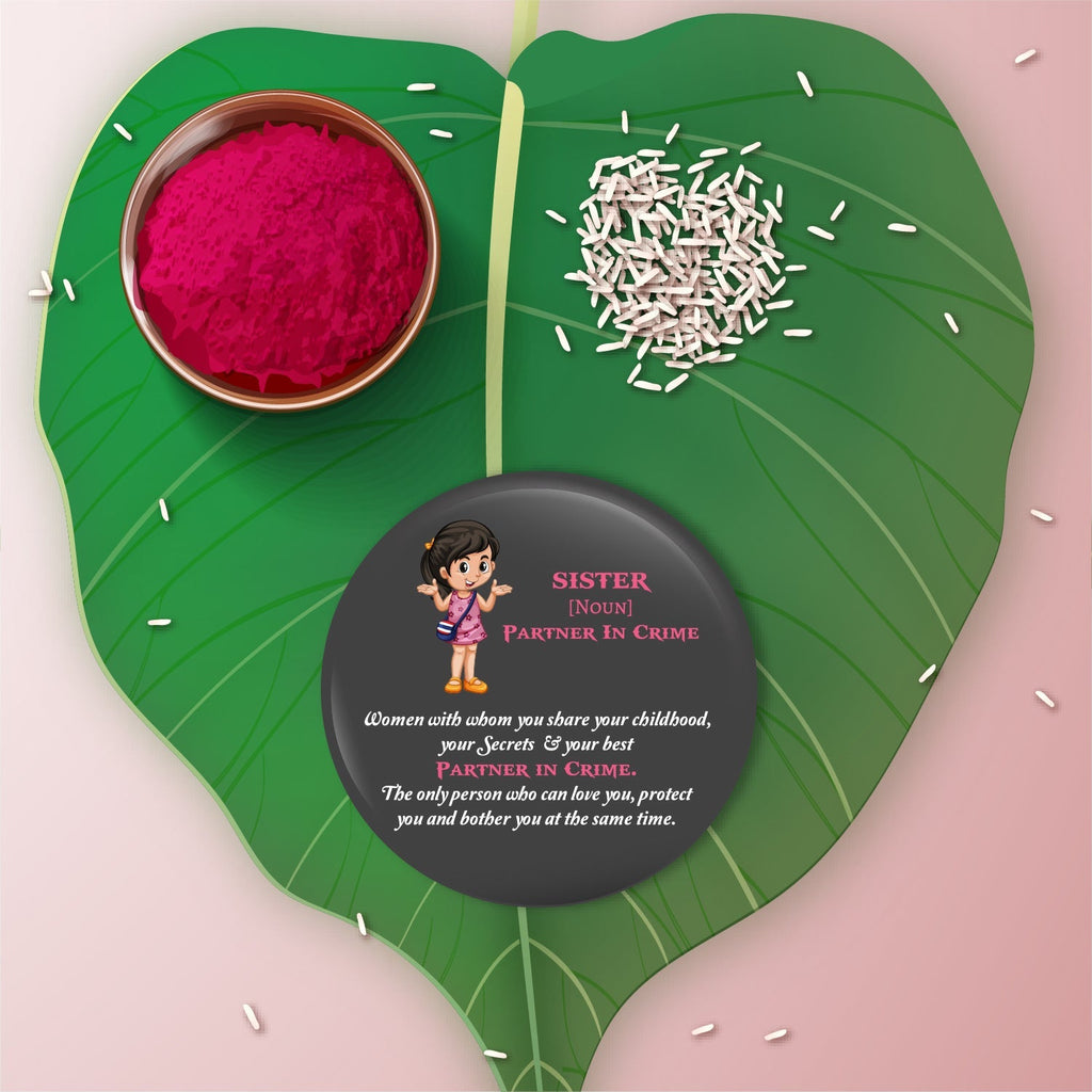 Indianvibez Sister Metal Rakhi/Lumba with Fridge Magnet - Kids Rakhi - Distacart