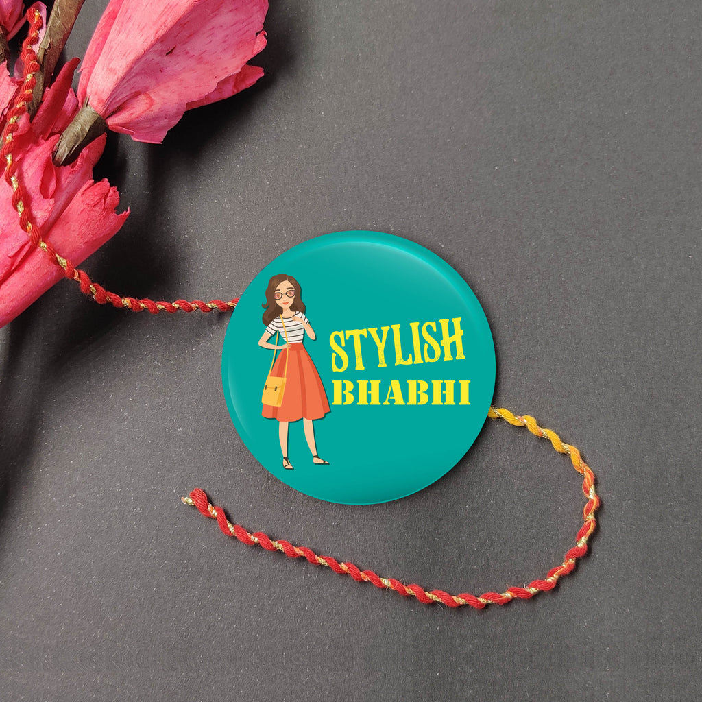 Indianvibez Stylish Bhabhi Metal Rakhi/Lumba with Fridge Magnet - Kids Rakhi - Distacart