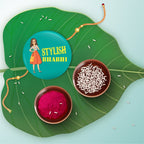 Indianvibez Stylish Bhabhi Metal Rakhi/Lumba with Fridge Magnet - Kids Rakhi - Distacart