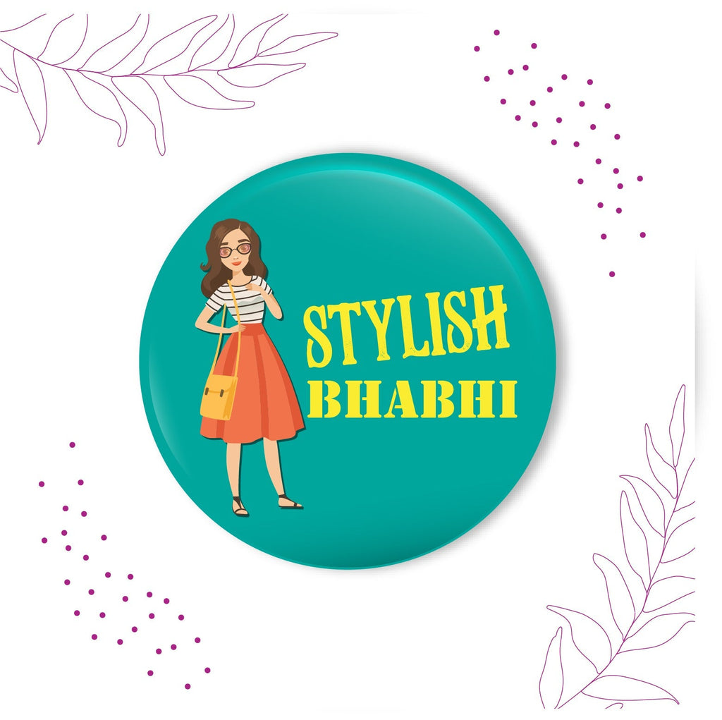 Indianvibez Stylish Bhabhi Metal Rakhi/Lumba with Fridge Magnet - Kids Rakhi - Distacart