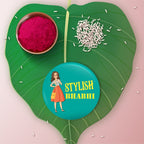 Indianvibez Stylish Bhabhi Metal Rakhi/Lumba with Fridge Magnet - Kids Rakhi - Distacart