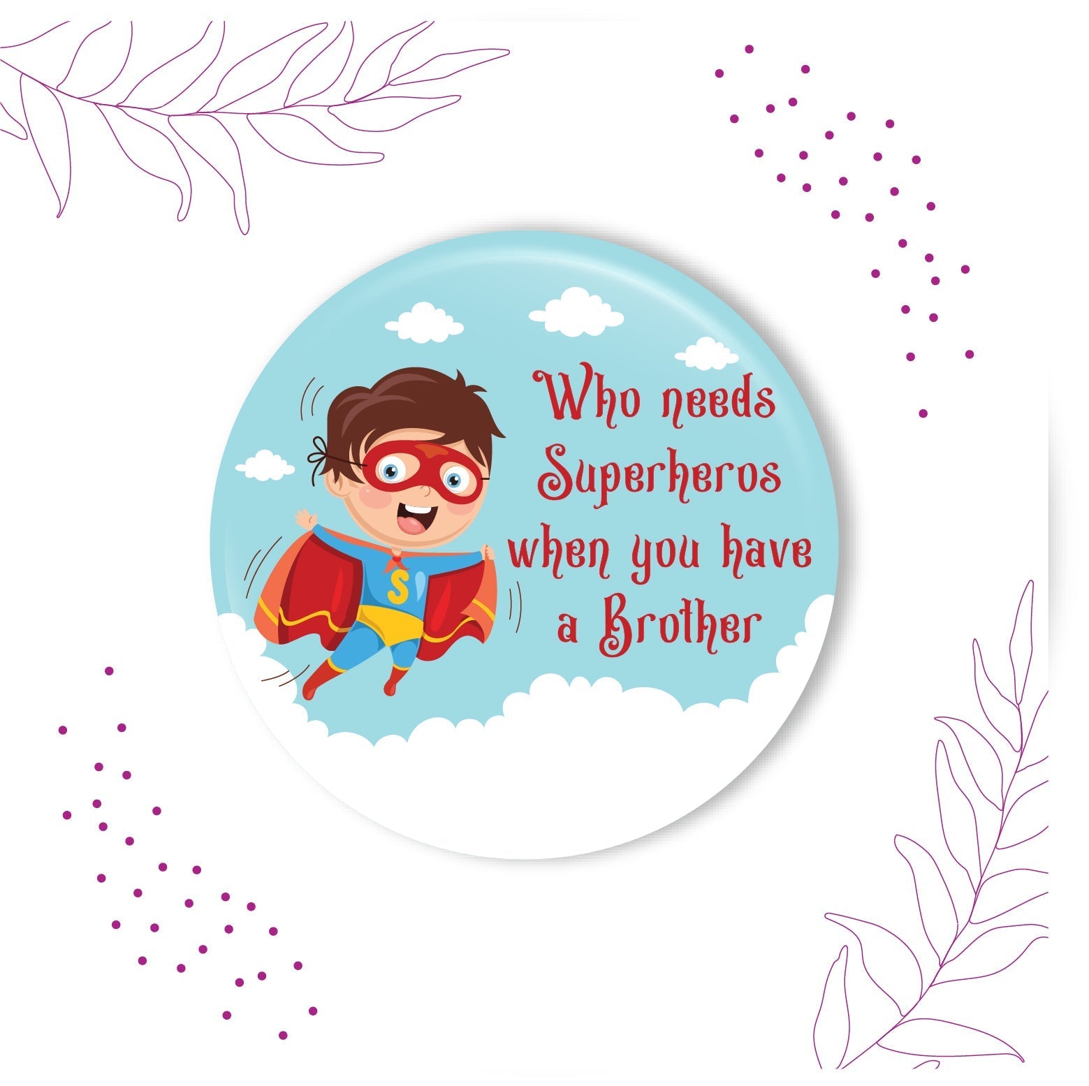 Indianvibez Superhero Metal Rakhi with Fridge Magnet - Kids Rakhi - Distacart