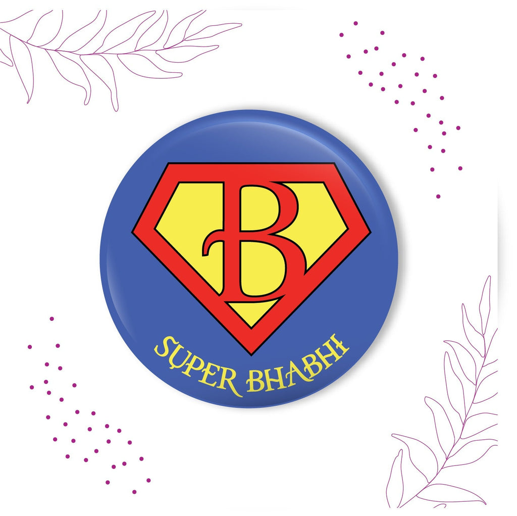 Indianvibez Super Bhabhi Metal Rakhi/Lumba with Fridge Magnet - Kids Rakhi - Distacart