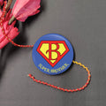 Indianvibez Super Brother Metal Rakhi with Fridge Magnet - Kids Rakhi - Distacart