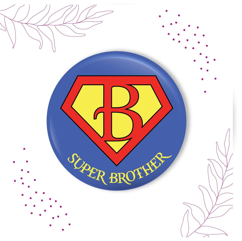 Indianvibez Super Brother Metal Rakhi with Fridge Magnet - Kids Rakhi - Distacart