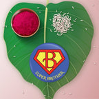 Indianvibez Super Brother Metal Rakhi with Fridge Magnet - Kids Rakhi - Distacart