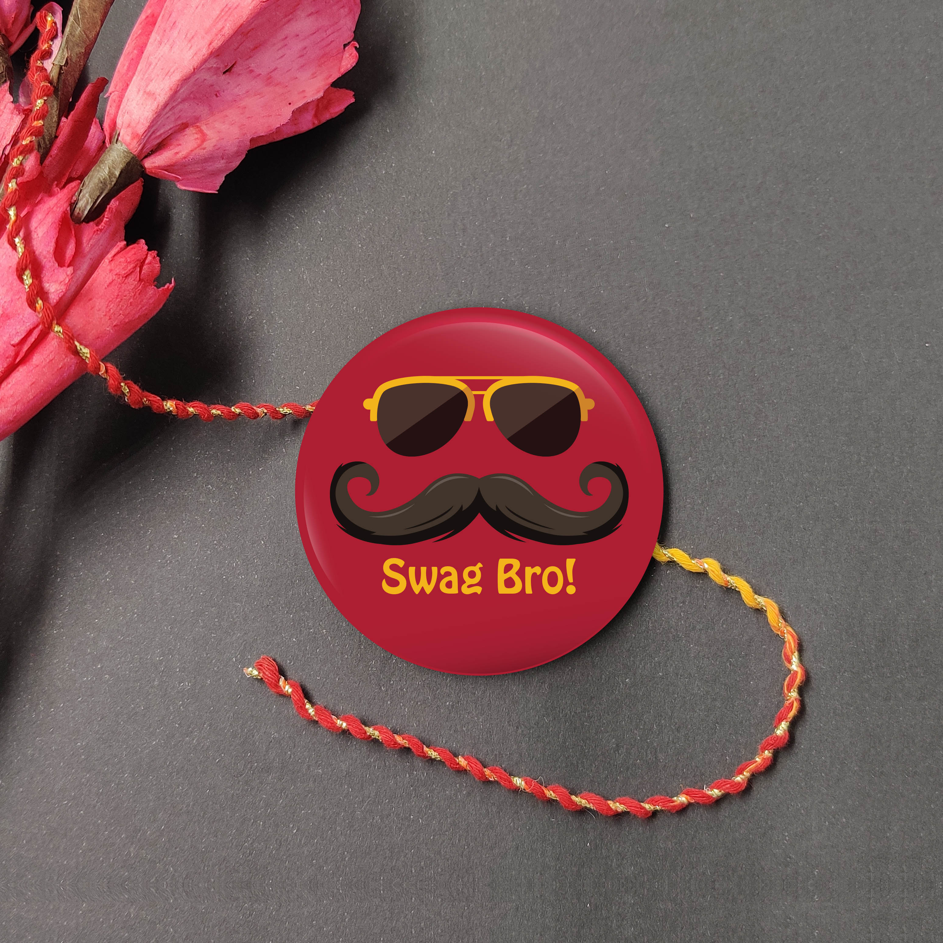 Indianvibez Swag Bro Metal Rakhi with Fridge Magnet - Kids Rakhi - Distacart