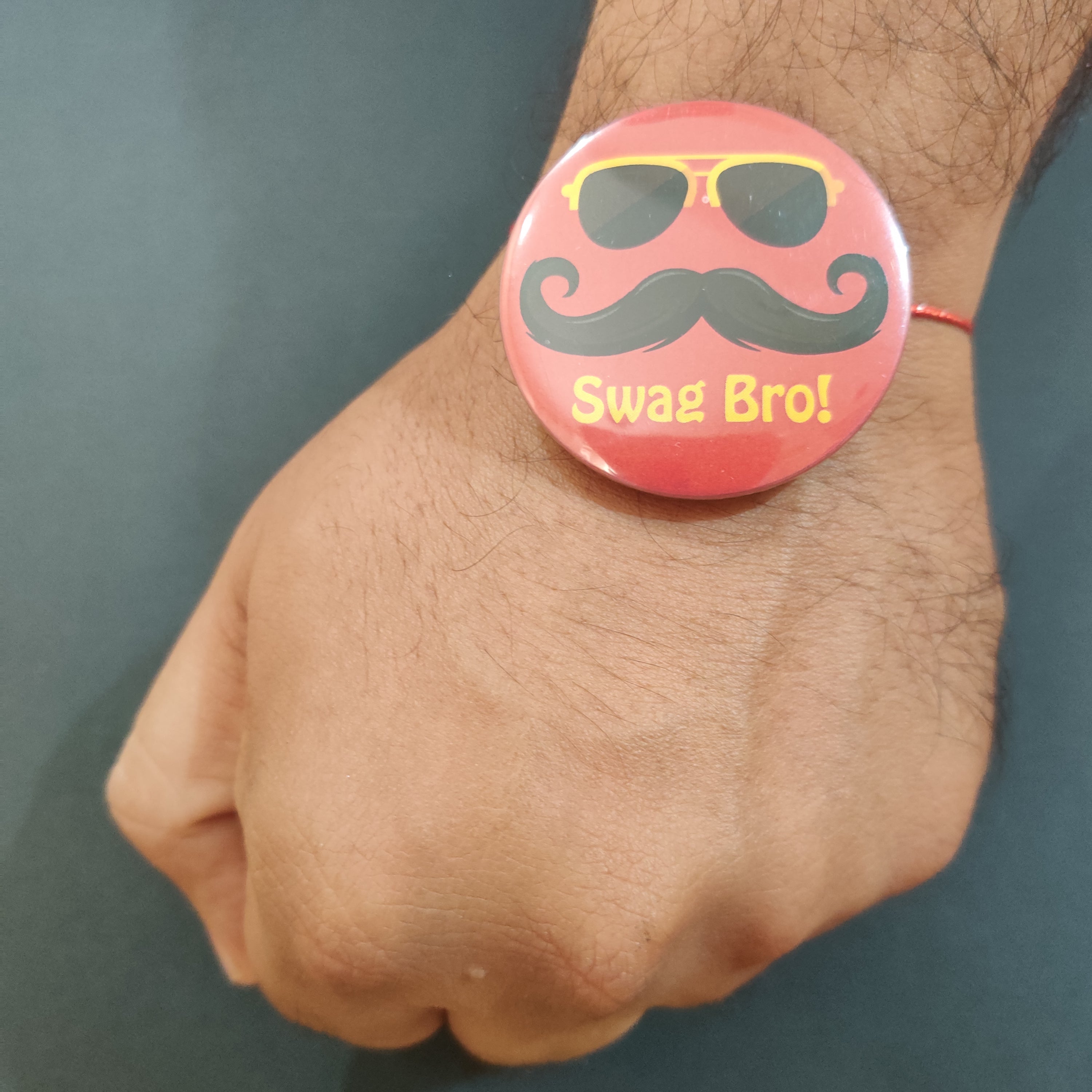 Indianvibez Swag Bro Metal Rakhi with Fridge Magnet - Kids Rakhi - Distacart