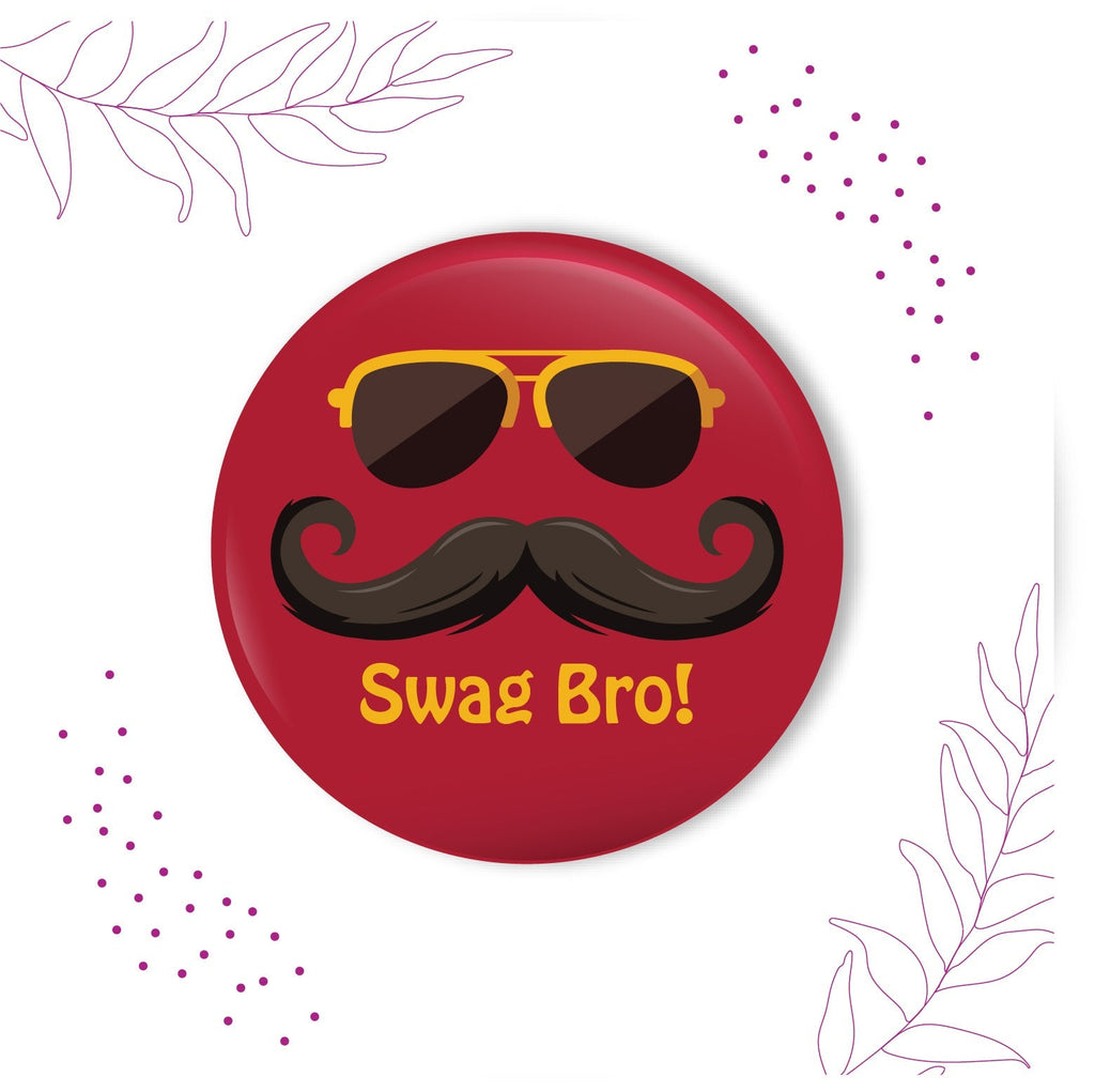 Indianvibez Swag Bro Metal Rakhi with Fridge Magnet - Kids Rakhi - Distacart