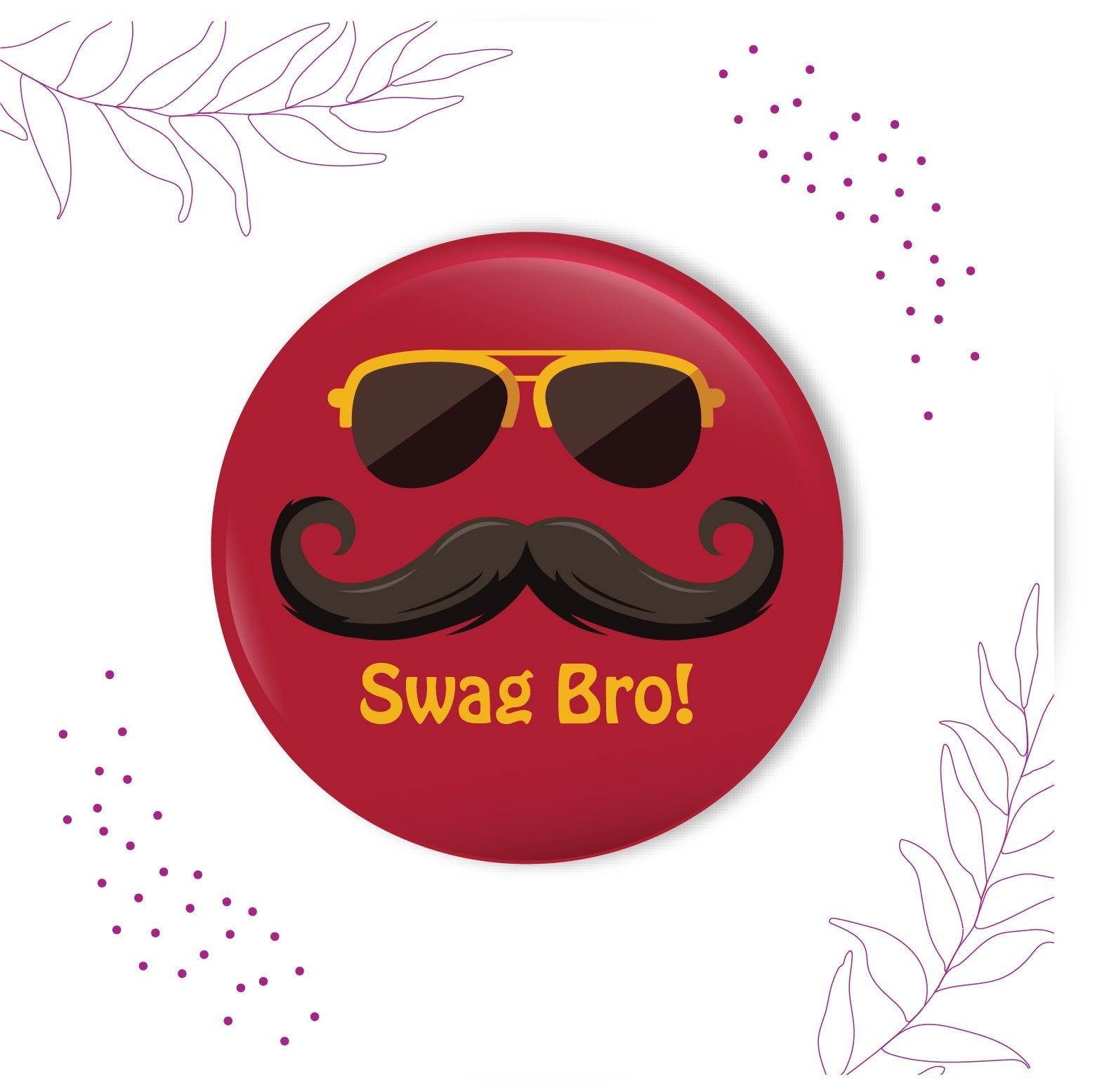 Indianvibez Swag Bro Metal Rakhi with Fridge Magnet - Kids Rakhi - Distacart