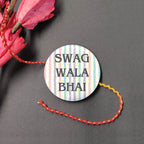 Indianvibez Swag Wala Bhai Metal Rakhi with Fridge Magnet - Kids Rakhi - Distacart