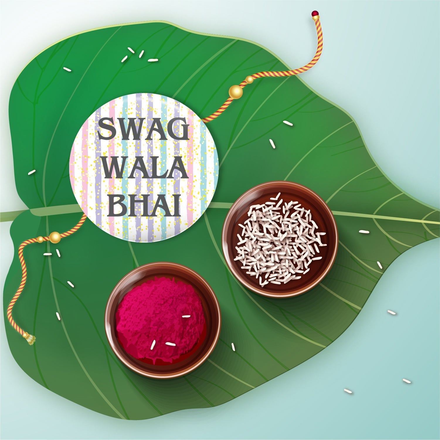 Indianvibez Swag Wala Bhai Metal Rakhi with Fridge Magnet - Kids Rakhi - Distacart