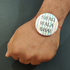 Indianvibez Swag Wala Bhai Metal Rakhi with Fridge Magnet - Kids Rakhi - Distacart