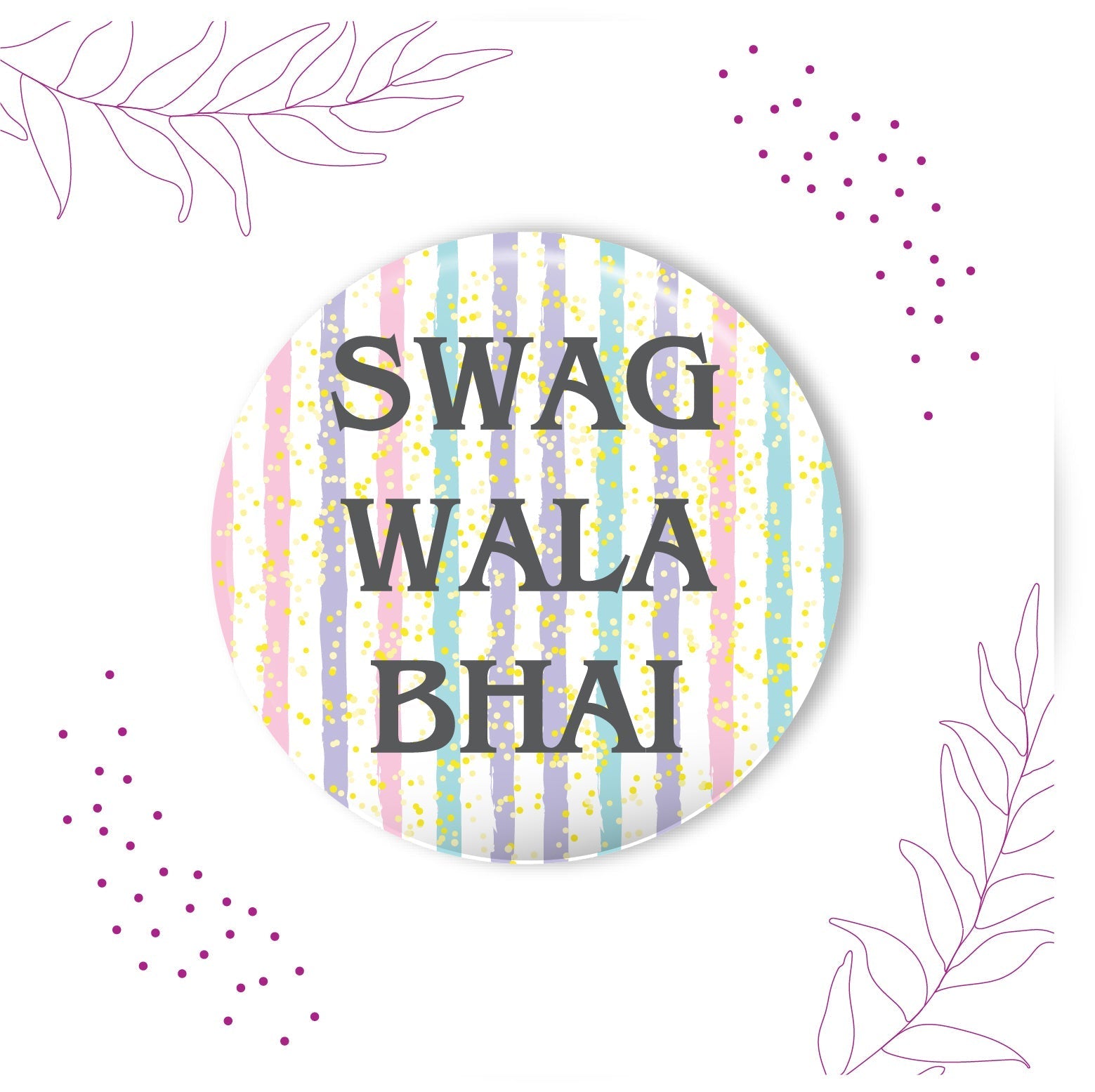 Indianvibez Swag Wala Bhai Metal Rakhi with Fridge Magnet - Kids Rakhi - Distacart