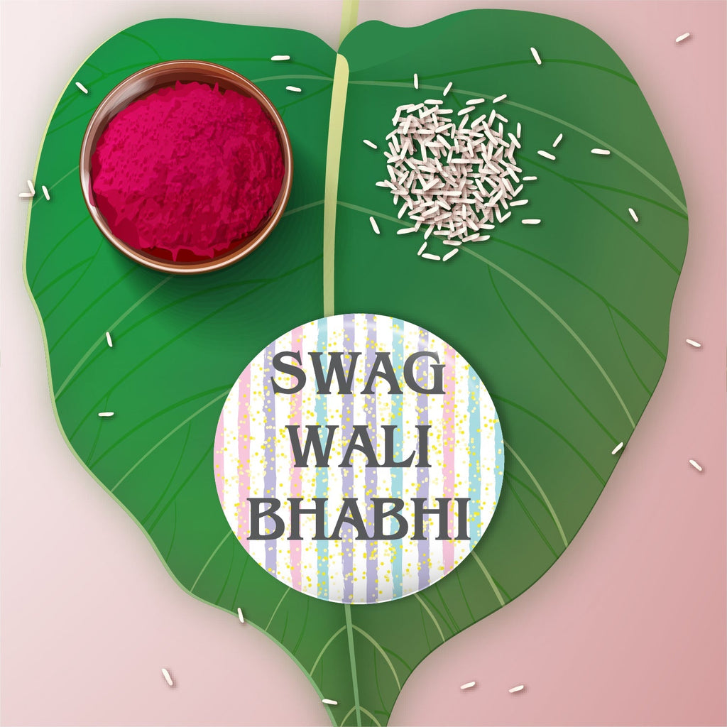 Indianvibez Swag Wali Bhabhi Metal Rakhi/Lumba with Fridge Magnet - Kids Rakhi - Distacart