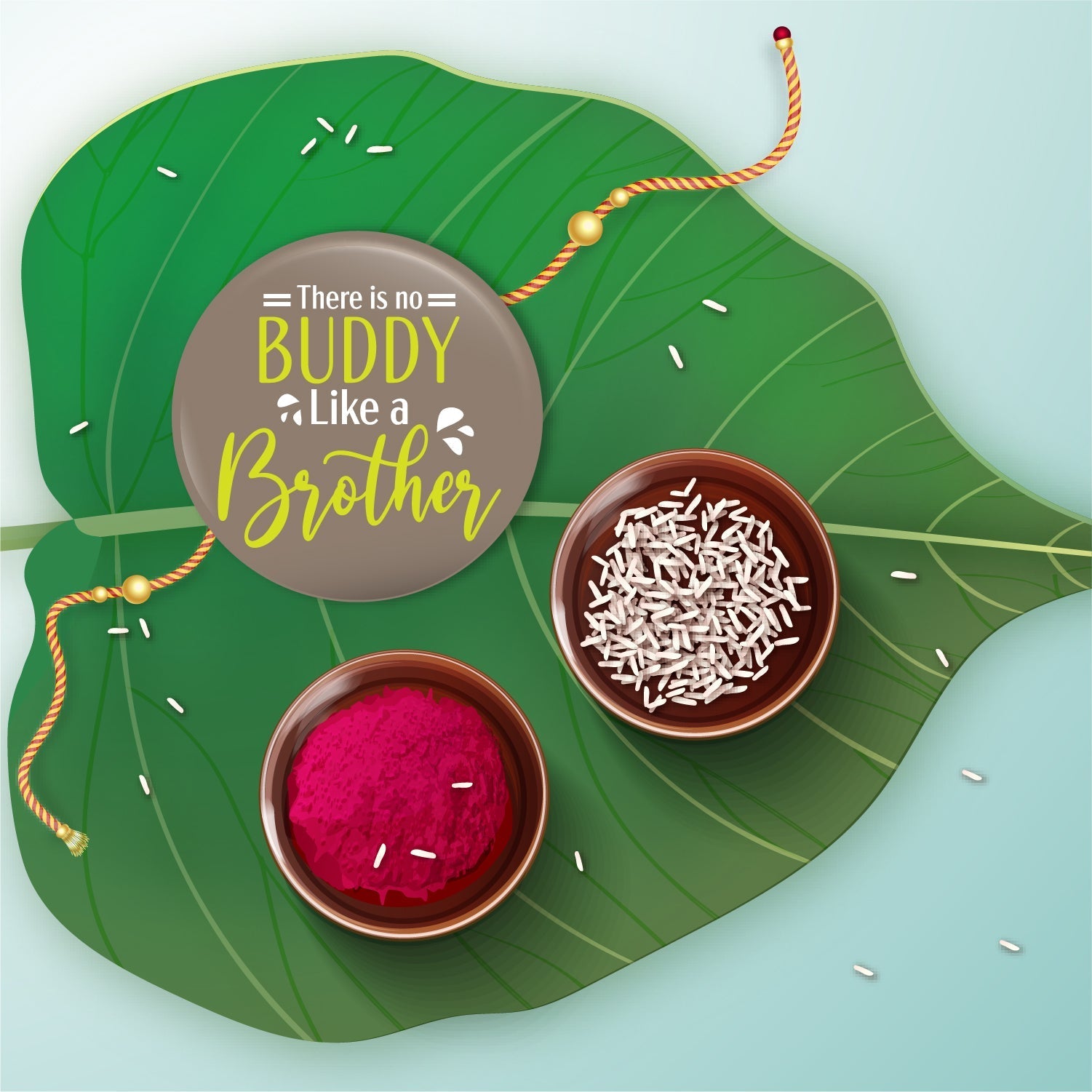 Indianvibez There is no Buddy Like Brother Metal Rakhi with Fridge Magnet - Kids Rakhi