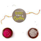 Indianvibez There is no Buddy Like Brother Metal Rakhi with Fridge Magnet - Kids Rakhi