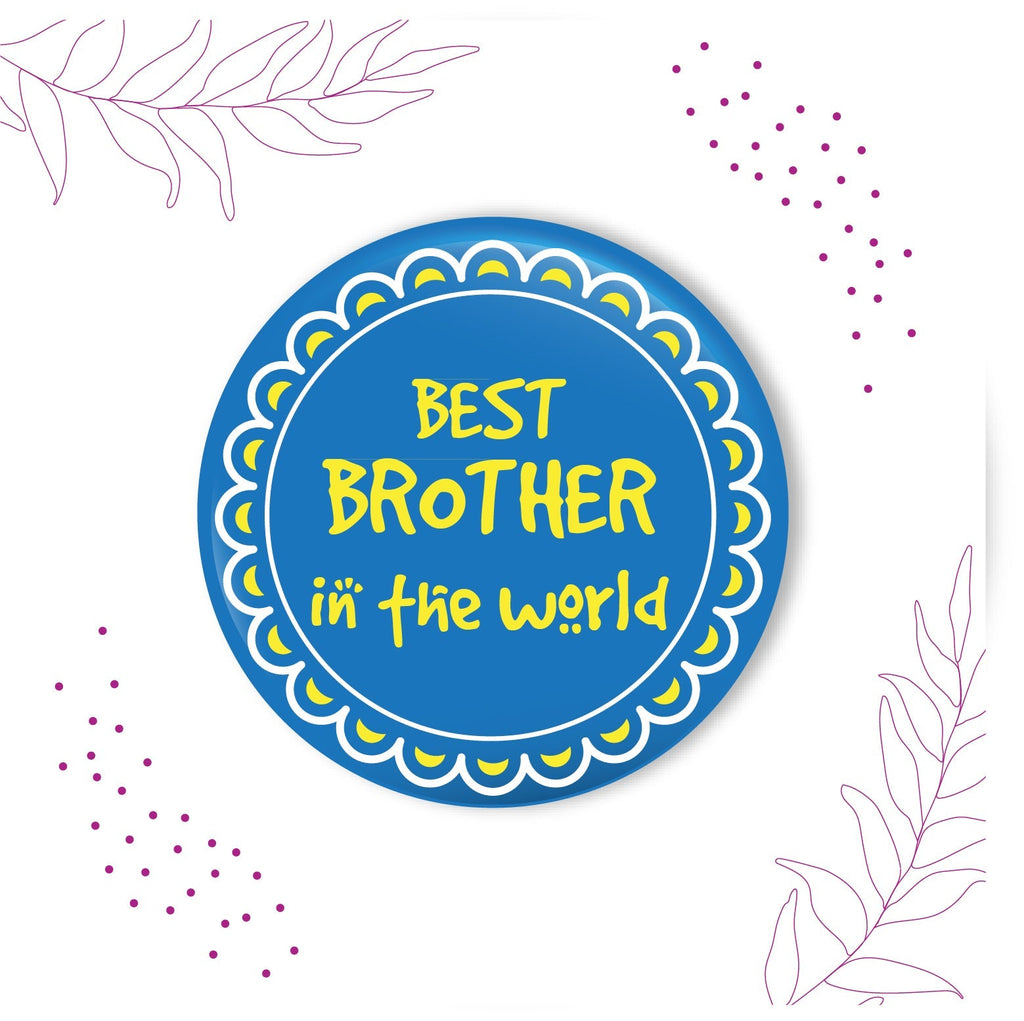 Indianvibez World Best Brother Metal Rakhi with Fridge Magnet - Kids Rakhi - Distacart