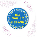 Indianvibez World Best Brother Metal Rakhi with Fridge Magnet - Kids Rakhi - Distacart