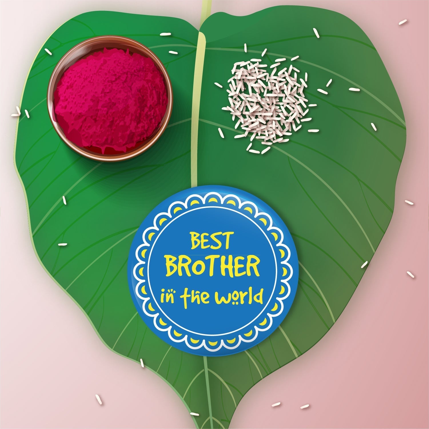 Indianvibez World Best Brother Metal Rakhi with Fridge Magnet - Kids Rakhi - Distacart