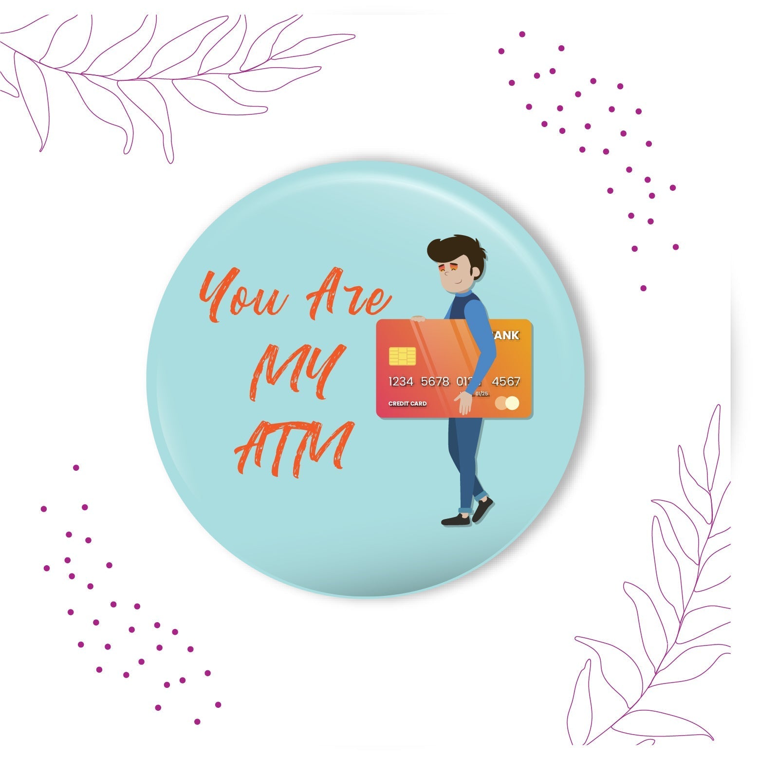 Indianvibez You are my ATM Metal Rakhi with Fridge Magnet - Kids Rakhi - Distacart