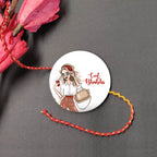 Indianvibez Cool Bhabhi Metal Rakhi/Lumba with Fridge Magnet - Kids Rakhi - Distacart