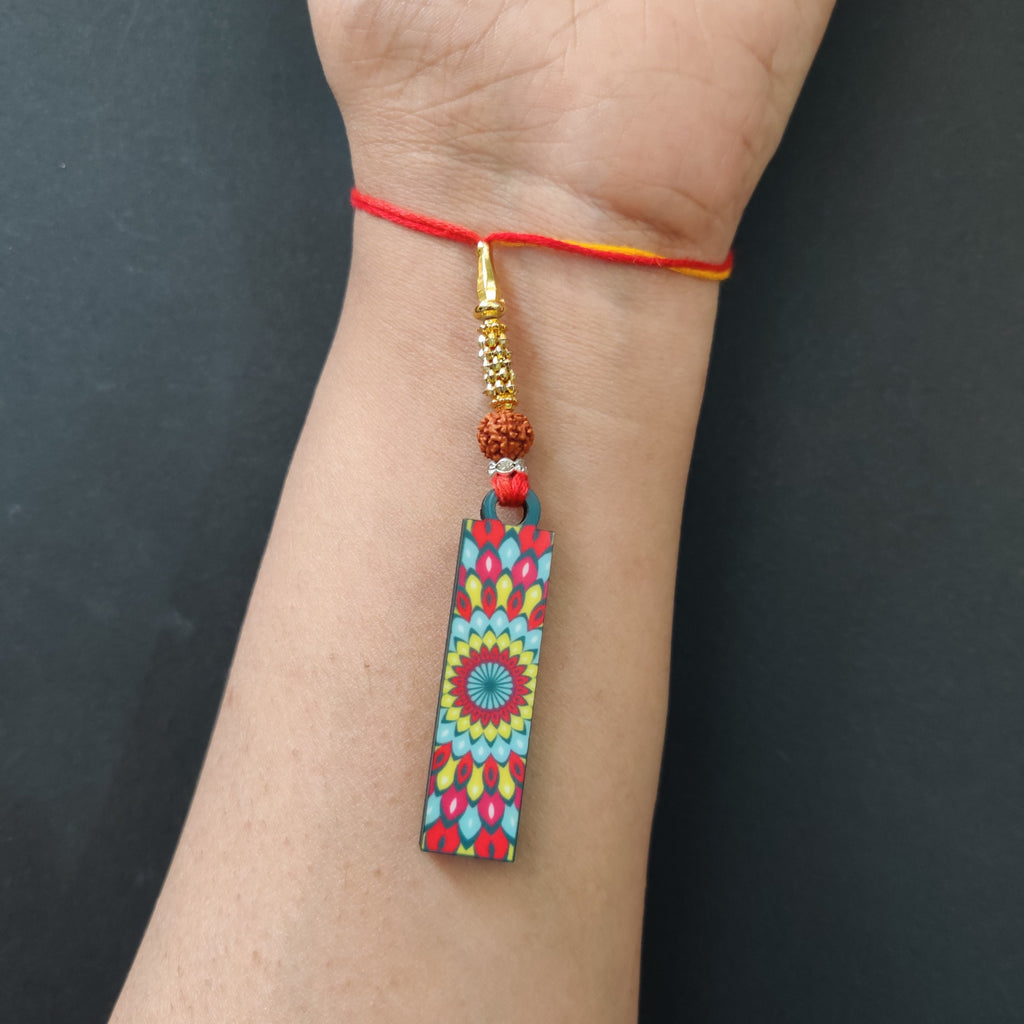 Indianvibez Coffee Wooden Rakhi, Foodie Rakhi for Coffee Lover Brother - Kids Rakhi