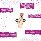 Indianvibez Korean Heart Wooden Rakhi, K-Pop Style Rakhi for Brother - Kids Rakhi - Distacart