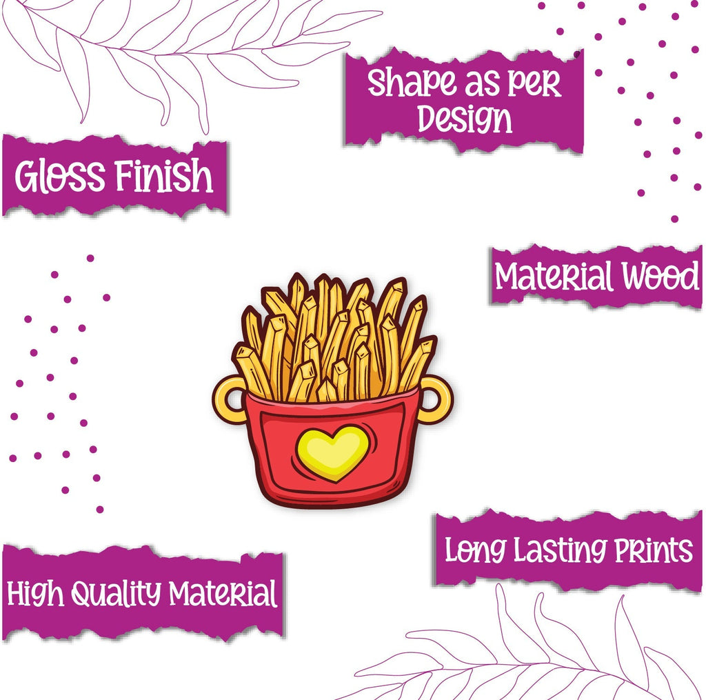 Indianvibez Fries Wooden Rakhi, Food Rakhi for Brother - Kids Rakhi - Distacart