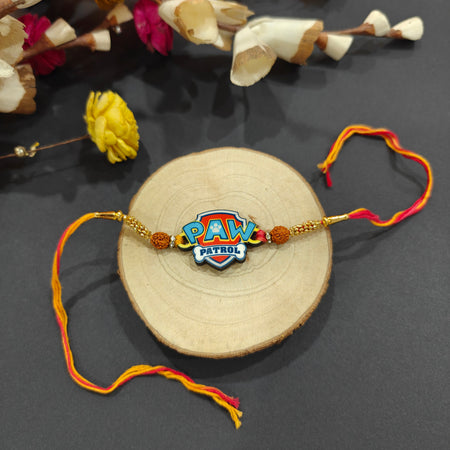 Indianvibez Paw Patrol Wooden Rakhi for Kids, Cartoon Rakhi - Kids Rakhi