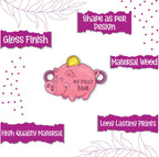 Indianvibez Piggy Bank Wooden Rakhi, Cute Rakhi for Brother - Kids Rakhi