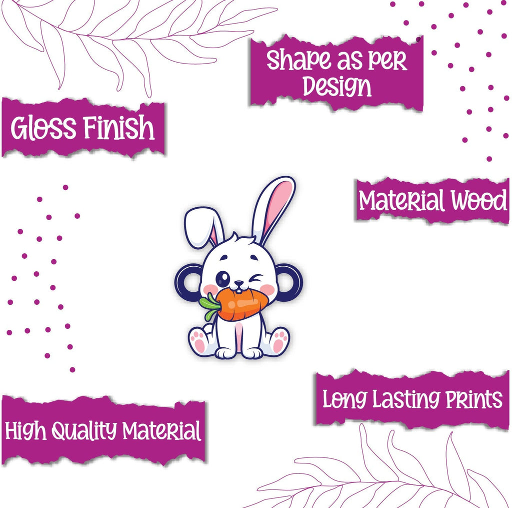 Indianvibez Rabbit Wooden Rakhi, Cute Animal Rakhi - Kids Rakhi - Distacart