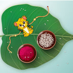 Indianvibez Cute Tiger Rakhi for Brother, Wooden Animal Rakhi - Kids Rakhi