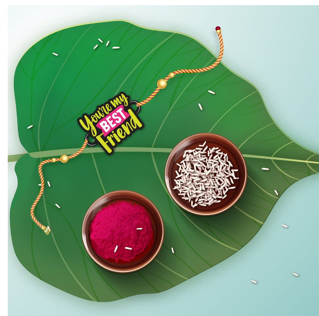 Indianvibez You are my best Friend Wooden Rakhi, Rakhi for Brother India - Kids Rakhi