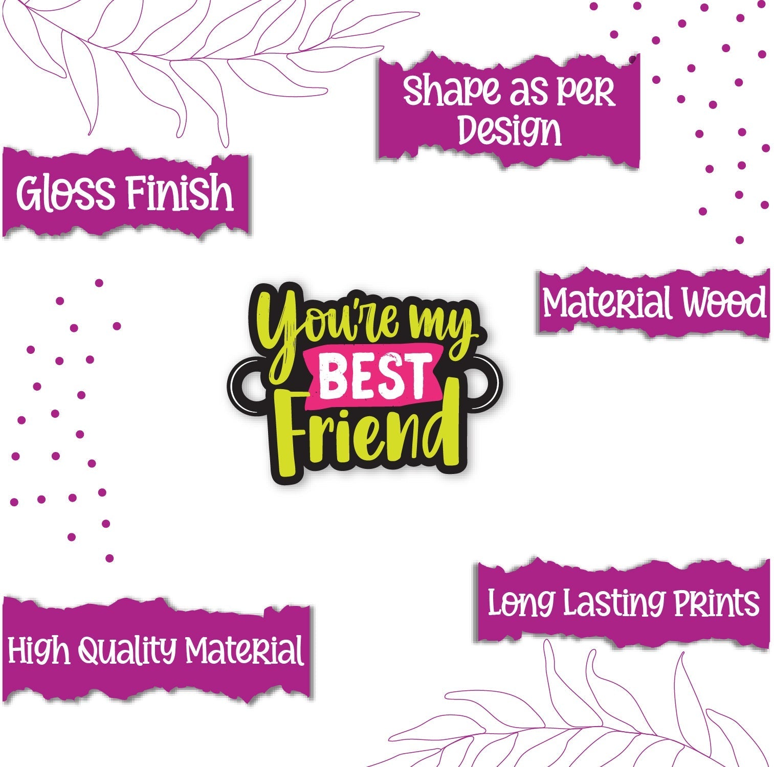 Indianvibez You are my best Friend Wooden Rakhi, Rakhi for Brother India - Kids Rakhi