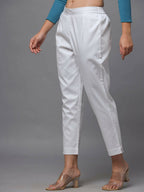 Juniper Women's White Solid Straight Slim Pant - Distacart