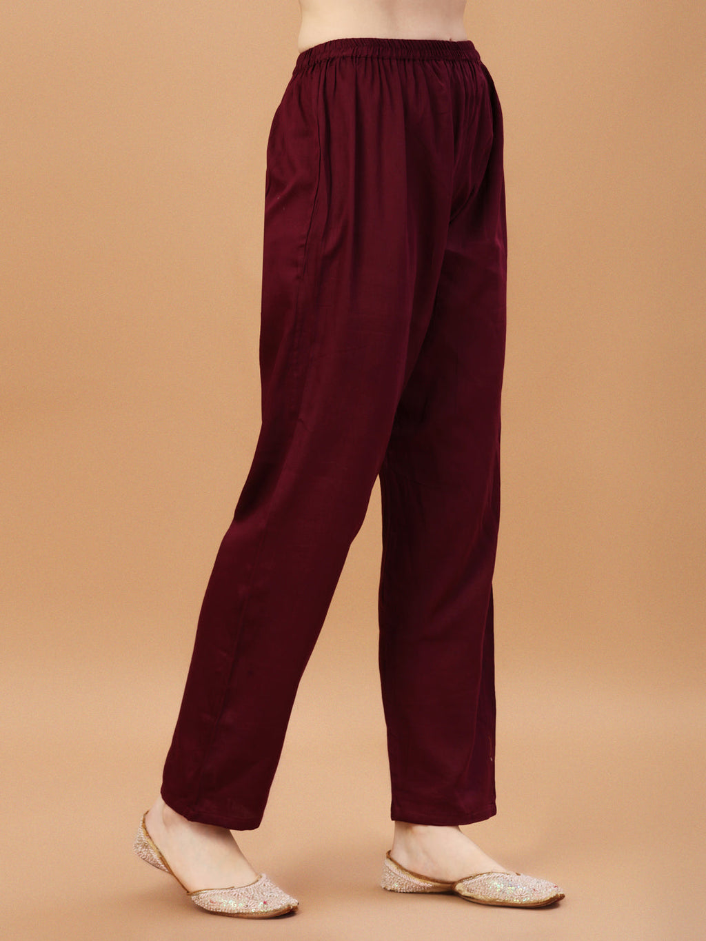 Placement Hand Embroidered Chanderi Kurta With Pant & Dupatta, Multicolor - Hiral Fashion - Distacart