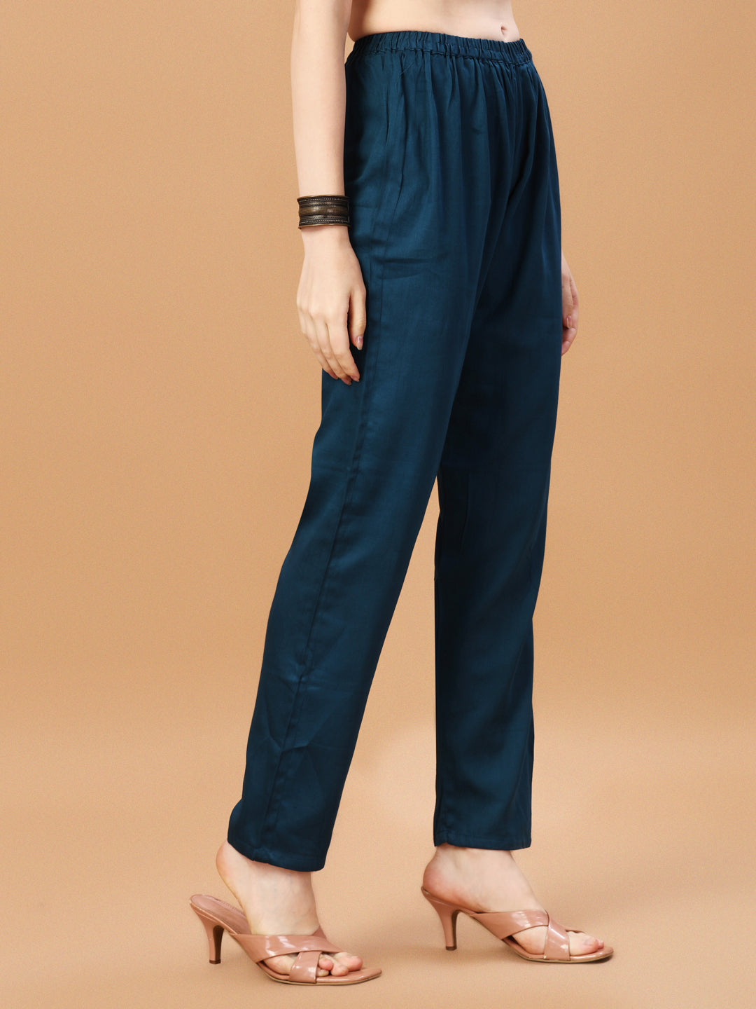 Hand Embroidered Navyblue Kurta With Pant & Dupatta, Multicolor - Hiral Fashion - Distacart