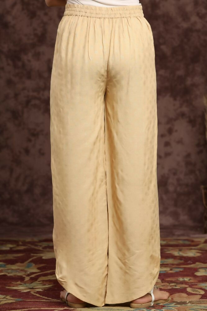 Juniper Gold Ethnic Motif Printed Rayon Tulip Pants