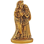 Estele Gold-Polished Devotional Shree Radha Krishna Idol for Home/Car Decor