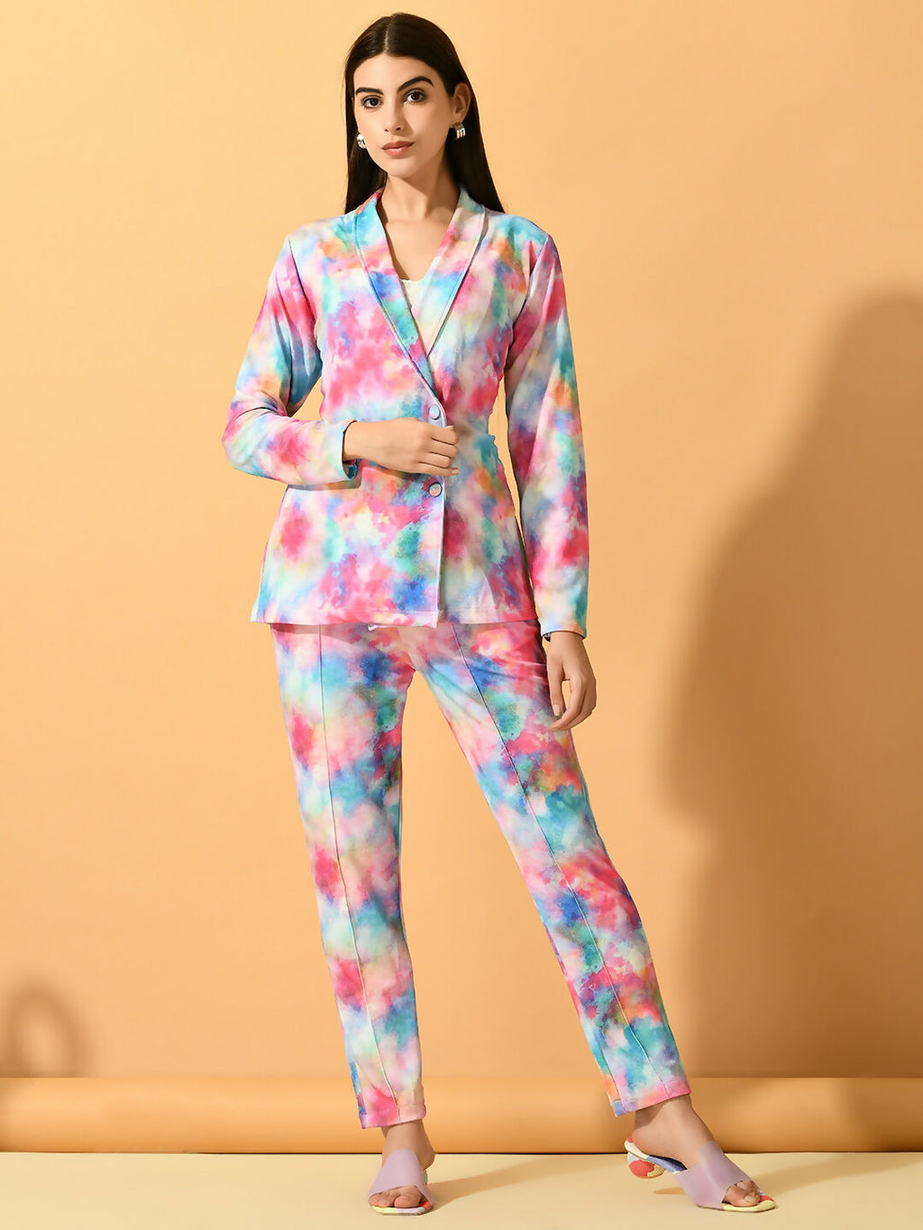 Myshka Women's Multi Printed Ombre Jacket
