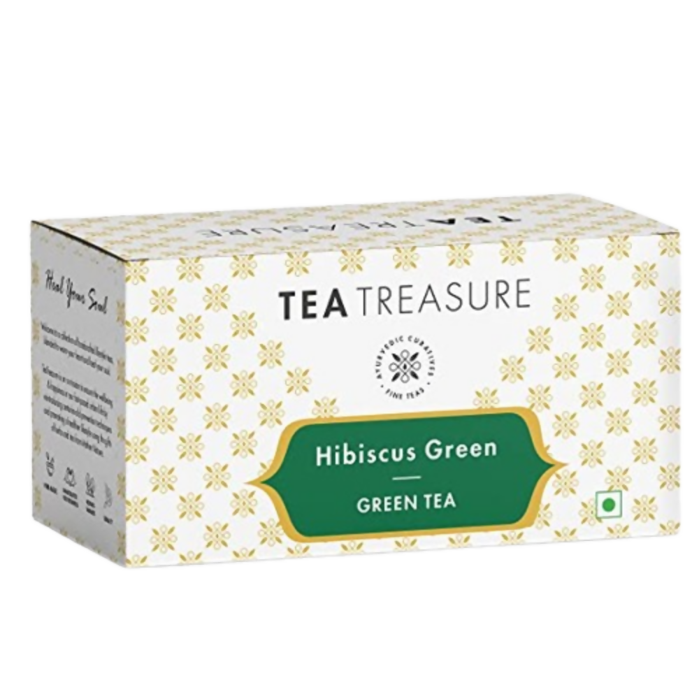 Tea Treasure Hibiscus Green Tea Bags - Distacart
